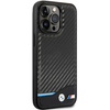 Hülle BMW BMHCP13X22NBCK iPhone 13 Pro Max 6,7&quot; schwarz/schwarz Hardcase Leder Carbon