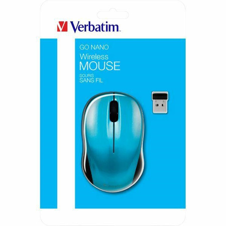 Verbatim Mysz bezprzewodowa Go Nano 1600 dpi niebieski/blue 49044