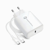 Forcell Ładowarka Sieciowa ze złączem USB typ C i kablem typ C - 3A 25W z funkcją ładowania PD i QC 4.0