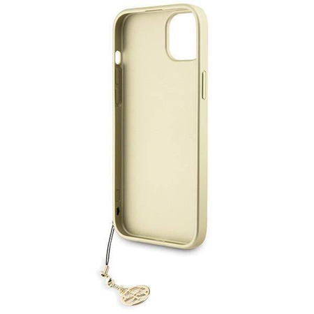 Guess 4G Charms Collection Hülle für iPhone 15 Plus – Grau