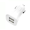 ŁADOWARKA SAMOCHODOWA 3A BIAŁA DENMEN 3100mA DUAL FAST CHARGING 2XUSB DZ06 15W