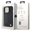 BMW MagSafe Leather Hot Stamp case for iPhone 15 Pro - black