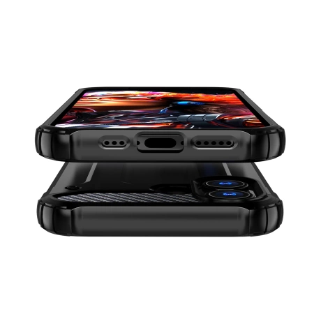 Etui Hybrid Armor na iPhone 17 pancerne - czarne
