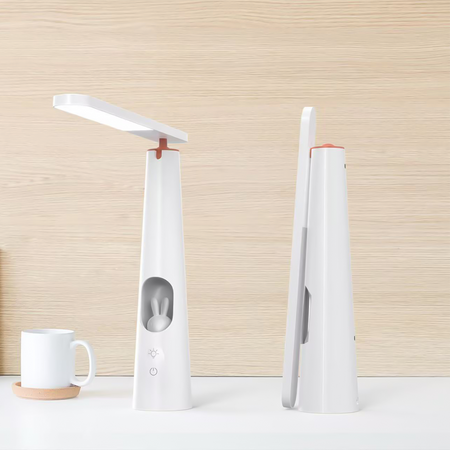 Lampa biurkowa LED 7,5W ze świecącym króliczkiem PURE FLB-150 ELENA biała Forever Light