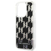 Original Case IPHONE 14 PRO Karl Lagerfeld Hardcase Liquid Glitter Monogram (KLHCP14LLMNMK) black