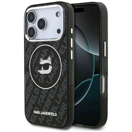 Karl Lagerfeld IML Choupette Head Logo MagSafe Case for iPhone 17 Pro - Black