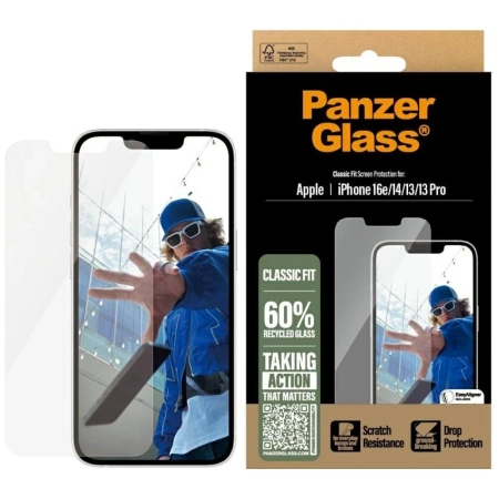 Szkło hartowane PanzerGlass Classic Fit na iPhone 16e - przezroczyste