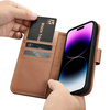 iCarer Wallet Case 2in1 iPhone 14 Pro Max Leather Flip Cover Anti-RFID Brown (WMI14220728-BN)