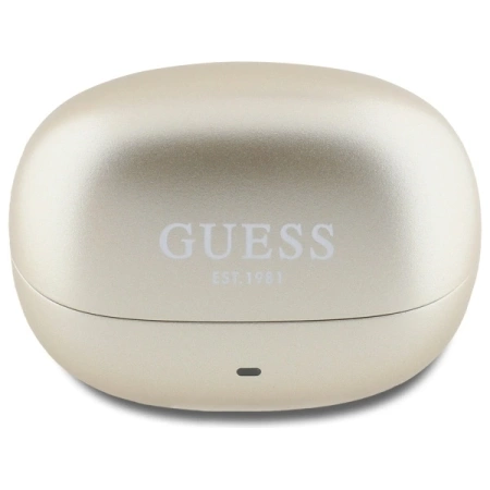 Guess Bluetooth headphones GUTWST88MCTGD TWS + docking station gold/gold Capsule Printed Logo