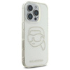 Original Handyhülle IPHONE 16 PRO MAX Karl Lagerfeld Hardcase IML Rhinestones Karl Head (KLHCP16XHKHDCELT) transparent