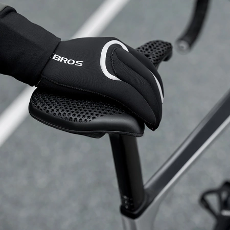 Rockbros Vollwasserdichte Fahrradhandschuhe, Größe: L/XL - Schwarz