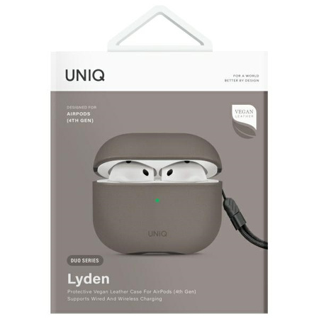 UNIQ etui Lyden DS AirPods 4 szary/flint grey