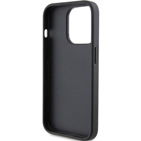 Etui Karl Lagerfeld Saffiano Cardslot Karl&Choupette Metal Pin do iPhone 15 Pro - czarne