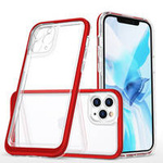 Klare 3in1 Hülle für iPhone 11 Pro Max Frame Cover Gel Rot