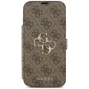 Etui Guess Book 4G Metal Logo na iPhone 17 Pro Max - brązowe
