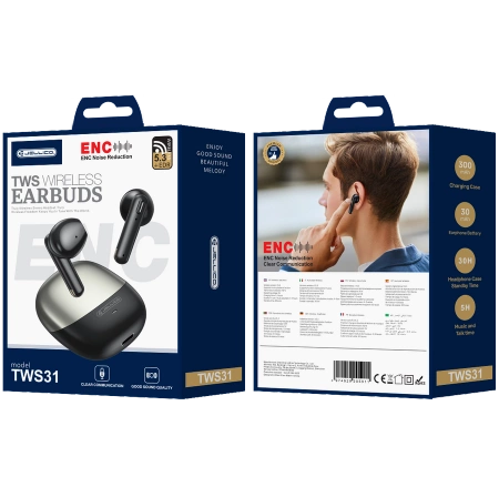JELLICO wireless earphones (ENC) TWS31 Black