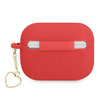 Oryginalne Etui APPLE AIRPODS PRO Guess Silicone Charm Heart Collection (GUAPLSCHSR) czerwone