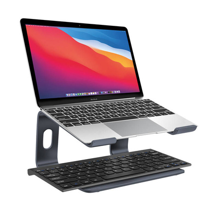 Crong AluBench – Ergonomiczna podstawka pod laptopa z aluminium (grafitowy)