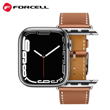 Pasek do Apple Watch Forcell F-Design FA20 magnetyczny skóra ekologiczna 38 / 40 / 41 mm brązowy