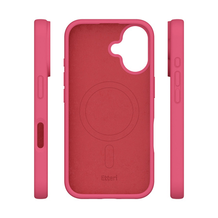 Nakładka Etteri Silicone Mag do iPhone 16 Plus 6,7" malinowa