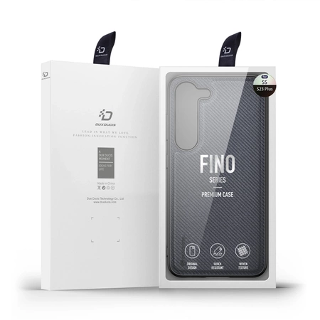 Dux Ducis Fino Hülle Samsung Galaxy S23+ Hülle mit Silikonrahmen grau
