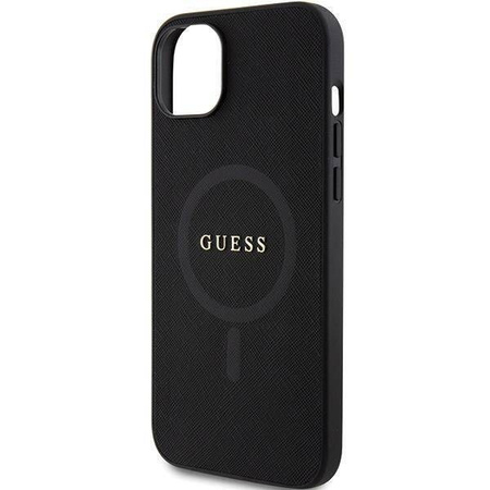 Oryginalne Etui APPLE IPHONE 15 PLUS Guess Hardcase Saffiano MagSafe (GUHMP15MPSAHMCK) czarne