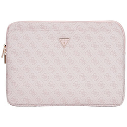 Guess 4G Zipper Pocket Triangle Logo Sleeve - Etui na notebooka 14" (różowy)