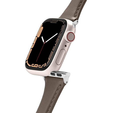 Spigen Cyrill Kajuk pasek skórzany Apple Watch 4 / 5 / 6 / 7 / 8 / SE 40/41 mm khaki
