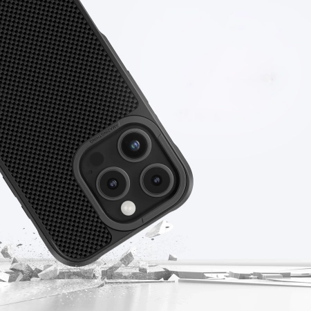 AmazingThing Titan Max Case mit 600D Aramidfasern für iPhone 16 Pro - Schwarz
