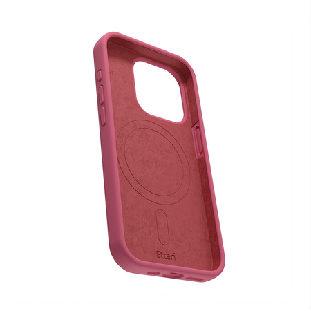 Nakładka Etteri Silicone Mag do iPhone 15 Pro Max 6,7" malinowa