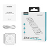Magnetyczna ładowarka indukcyjna Choetech T588-F 3w1 15W (biała)