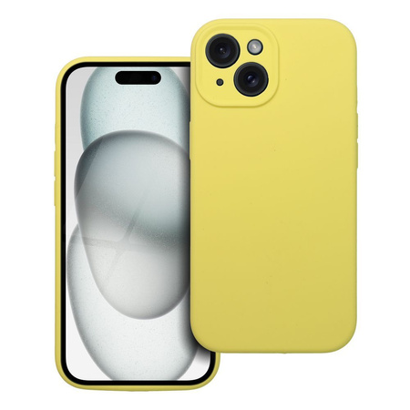 Futerał SILICONE 2mm do IPHONE 15 żółty