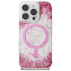 GUESS futerał do IPHONE 16 Pro kompatybilny z MagSafe GUHMP16LRGRGEP (Resin Bottom Glitter) różowy
