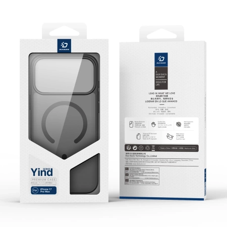 Dux Ducis Yind iPhone 17 Pro Max Hülle kompatibel mit MagSafe - Schwarz