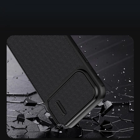 Nillkin Textured S Case für iPhone 14, gepanzerte Hülle mit Kameraabdeckung, grün