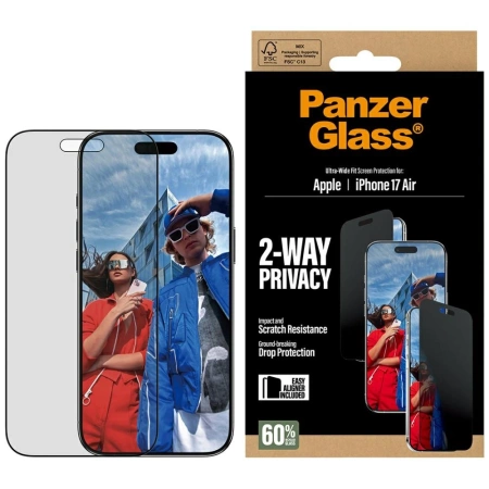 Szkło prywatyzujące PanzerGlass Ultra-Wide Fit EasyAligner na na iPhone Air