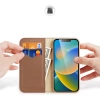Dux Ducis Hivo Leather Flip Cover Genuine Leather Wallet for Cards and Documents iPhone 14 Brown