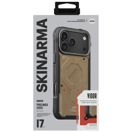 Etui Skinarma Vigor MagSafe do iPhone 17 Pro Max kamienny