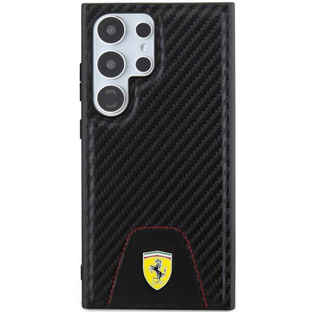 Oryginalne Etui FERRARI hardcase Carbon Stitched Bottom FEHCS24LN3PUK do Samsung Galaxy  S24 Ultra Czarny