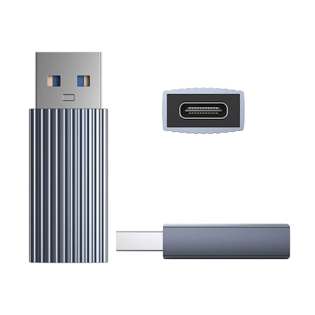 Adapter USB-C na USB-A - szary