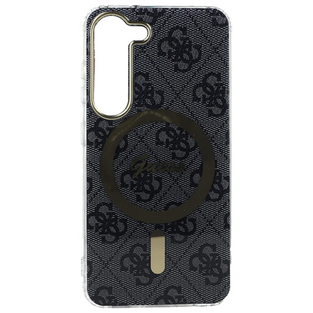 Guess GUHMS23MH4STK S23+ S916 schwarz/schwarzes Hardcase 4G MagSafe