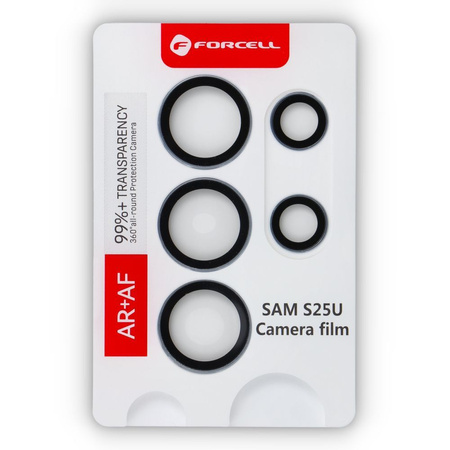 Szkło hartowane Forcell Premium do aparatu - do Samsung Galaxy S25 Ultra Tytanowy Srebrno-Niebieski