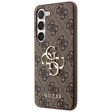 Oryginalne Etui GUESS Hardcase GUHCS24M4GMGBR do Samsung S24 Plus (Leather 4G Metal Logo / brązowy)