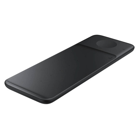 Samsung Wireless Charger Trio Charging Station for Phones / Galaxy Watch / TWS Earphones Black + 25W AC Charger + USB Type C Cable (EP-P6300TBEGEU)