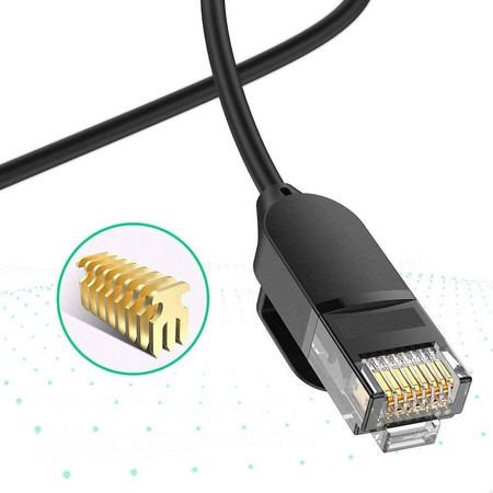 Ugreen kabel przewód internetowy sieciowy Ethernet patchcord RJ45 Cat 6A UTP 1000Mbps 3 m czarny (70653)