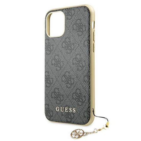 Guess GUHCN61GF4GGR iPhone 11 grey /szary hard case 4G Charms Collection