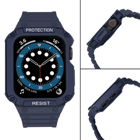 Schutzarmband für Apple Watch 38/40/41 mm Panzergehäuse-Armband - Blau