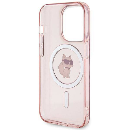 Karl Lagerfeld IML Choupette MagSafe case for iPhone 15 Pro - pink