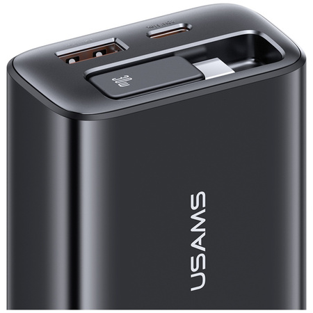 Ładowarka sieciowa USAMS Xiang Series CC296 30W 1xUSB-C 1xUSB-A + kabel USB-C biały