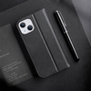 Dux Ducis Hivo Leather Flip Cover Genuine Leather Wallet for Cards and Documents iPhone 14 Plus Black